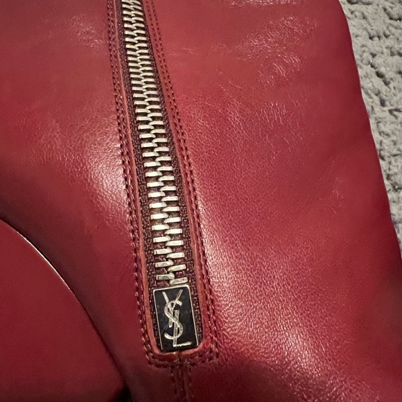 YSL - Saint Laurent Red Boots - Picture 4 of 14